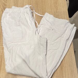 Women's White linen pants